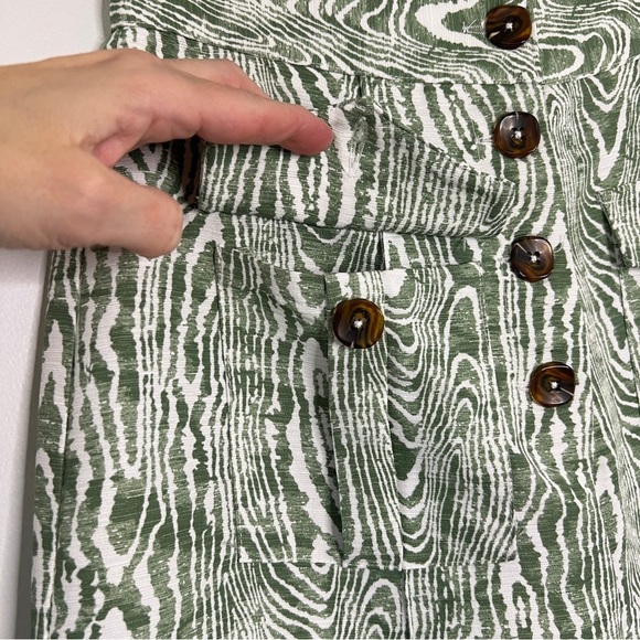 Anthropologie C/Meo Collective Energised Arbor Wide Leg Pants in Ivy Woodgrain - Picture 5 of 16